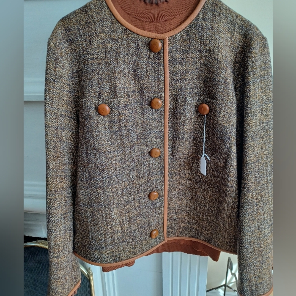 Lafayette 148 Tweed Jacket and Sweater Set